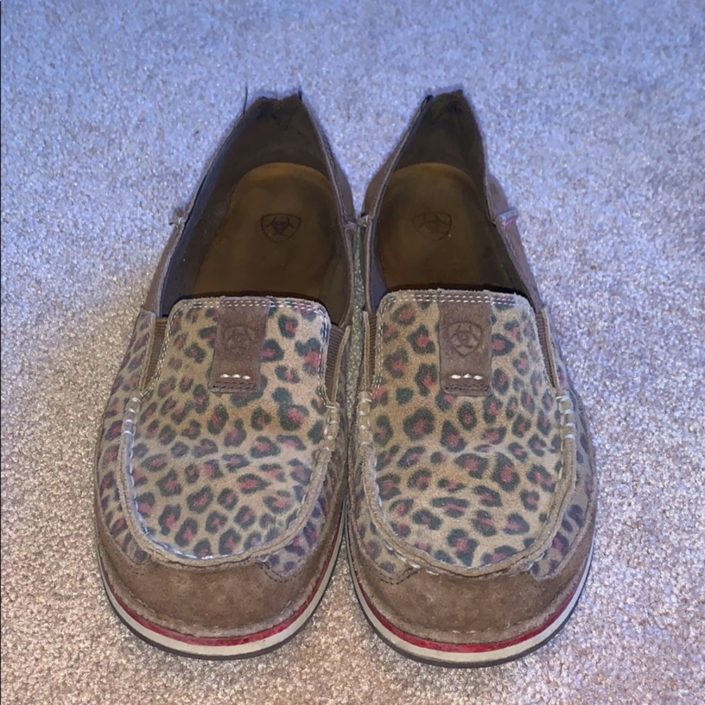 cheetah ariat slip ons!